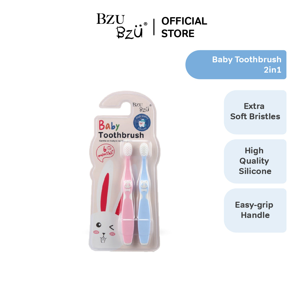 BZU BZU Baby Toothbrush (2 in 1) Months+